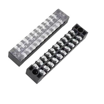 Khối đầu cuối đa năng tối thượng 2 hàng 24 cực kiểu Euro với thanh chắn vít